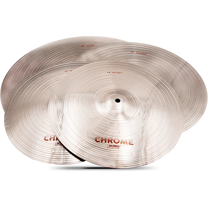 Wuhan 457 4 Piece Chrome Cymbal Pack