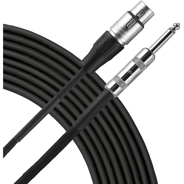 Essential High Impedance Microphone Cable XLR to 1 4 20 ft Black