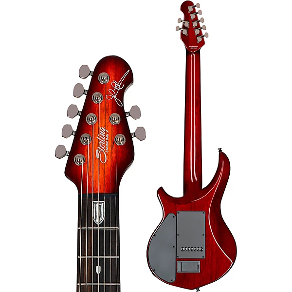 Sterling by Music Man Majesty With DiMarzio Pickups 7 String Electric Guitar Blood Orange Burst
