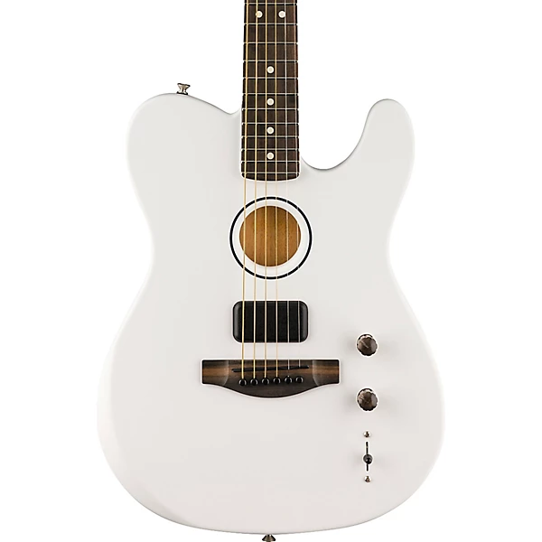 Fender FINNEAS Signature USA Limited Edition Acoustasonic Telecaster Acoustic Electric Guitar Arctic White