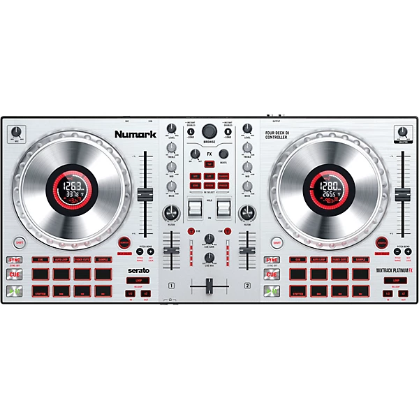 Mixtrack Platinum FX Silver DJ Controller With In Wheel Display