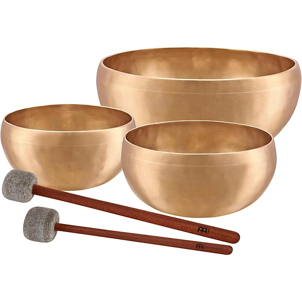 MEINL Sonic Energy SB E 4600 Energy Series 3 Piece Therapy Singing Bowl Set with Free Mallets Level 2