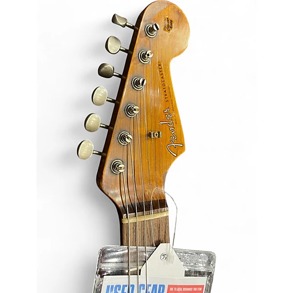 Fender Used Fender Custom Roasted 60s Stratocaster Heavy Relic blue over sunburst Solid Body Electric Guitar.gc