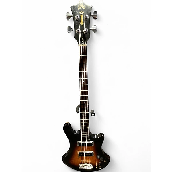 Vintage 1977 Guild B402 A 3 Tone Sunburst Electric Bass Guitar
