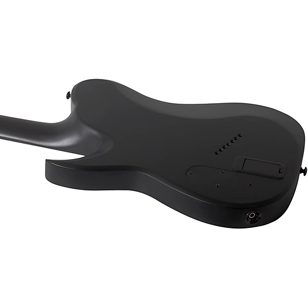 Schecter Guitar Research PT 7 MS Black Ops 7 String Electric Guitar Satin Black Open Pore