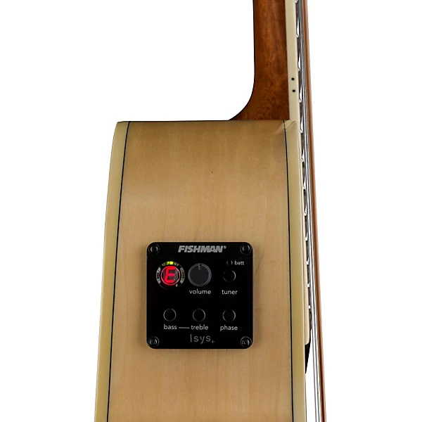 Luna Flora Rose Acoustic Electric Guitar Gloss Natural