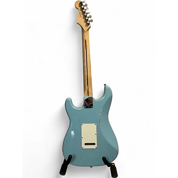 Used Fender American Standard Deluxe Stratocaster Roadworn Light Blue Solid Body Electric Guitar