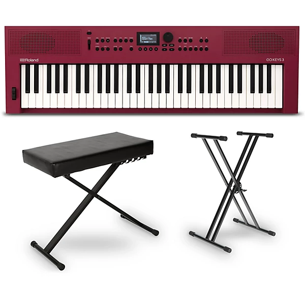 GOKEYS3 Music Creation Keyboard Essentials Bundle Dark Red