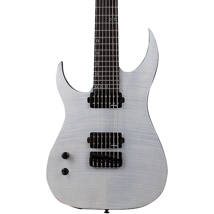 Schecter Guitar Research KM 7 MK III Legacy Left Handed 7 String Electric Guitar Transparent White Satin