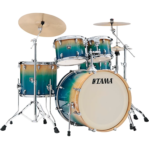 Superstar Classic 5 Piece Shell Pack With 22 Bass Drum Sapphire Fade Lacebark Pine