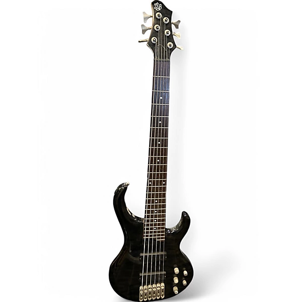 Ibanez Used 2010s Ibanez BTB406 6 String Trans Black Electric Bass Guitar.gc