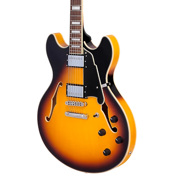 D'Angelico Premier DC Limited Edition Semi Hollow Electric Guitar Vintage Sunburst