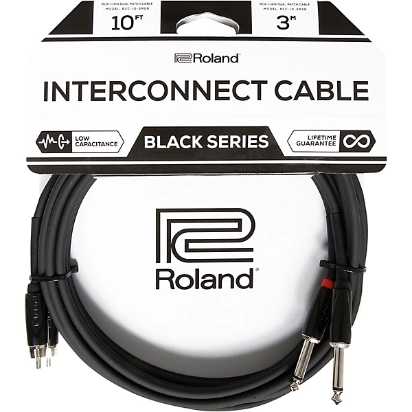 Black Series Dual RCA 1 4 Interconnect Cable 10 ft Black