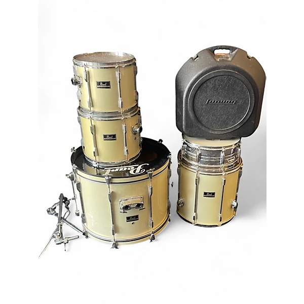 Pearl Used Pearl 5 Piece Export Pearl White Drum Kit.gc