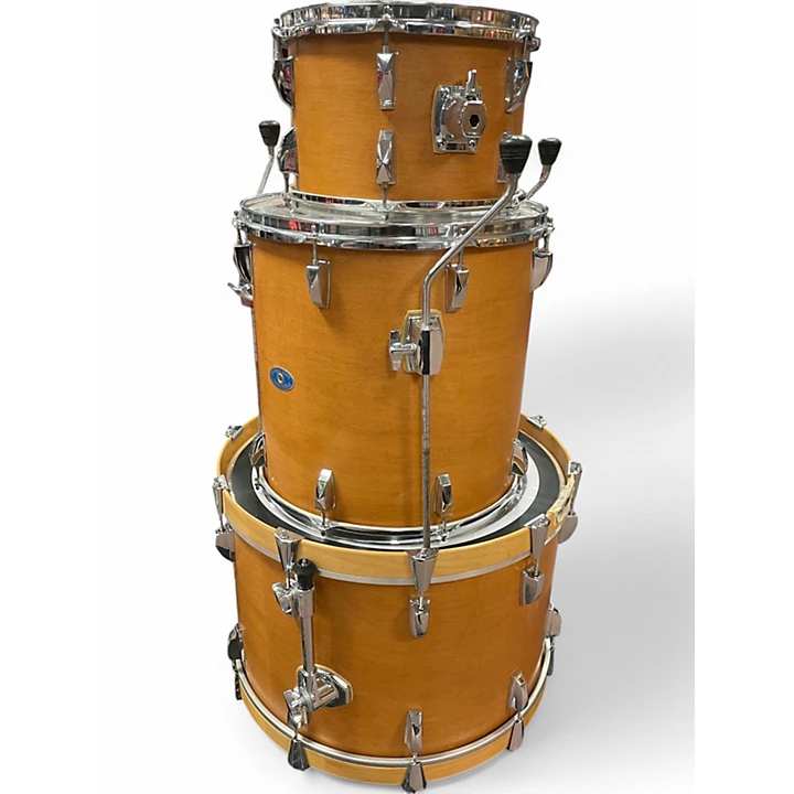 PRECISION DRUM CO Used PRECISION DRUM CO 3 Piece Keller Maple Natural Drum Kit.gc