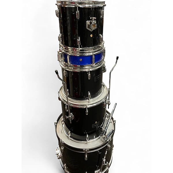 Groove Percussion Used Groove Percussion 5 Piece Drumset Black Drum Kit.gc