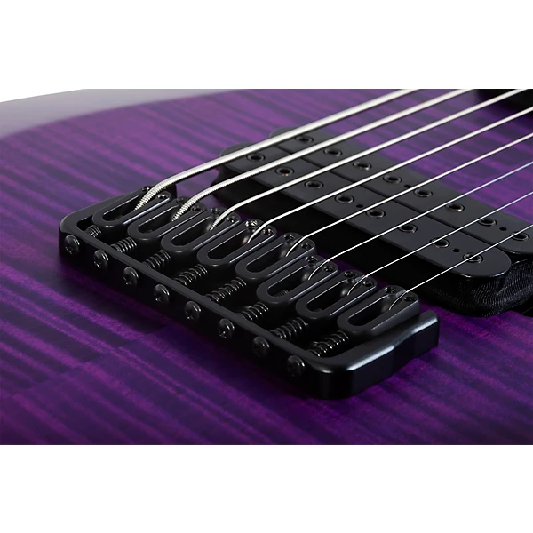 Schecter Guitar Research John Browne Tao 8 Electric Guitar Satin Trans Purple