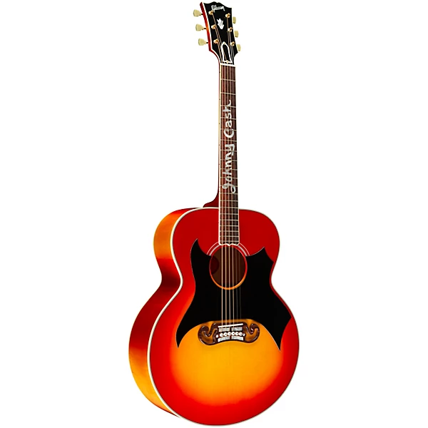 Johnny Cash SJ 200 Signature Limited Edition Acoustic Electric Guitar Vintage Cherry Sunburst