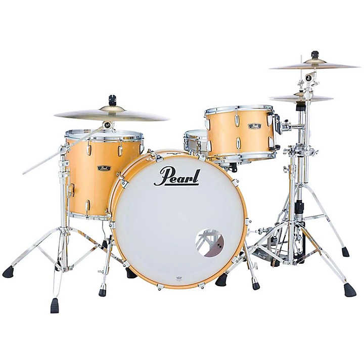 Open Box Pearl Vintage Hybrid Wood Fiberglass Series 3 Piece Shell Pack with 24 in. Bass Drum Level 1 Antique Gold