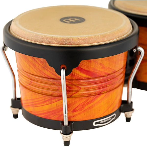 MEINL Free Ride Designer Series Wood Bongo Set Amber Flame 6 3/4 in. and 8 in.