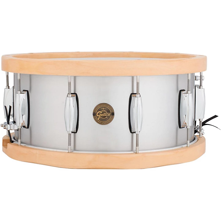 Gretsch Drums Gold Series Aluminum/Maple Snare Drum 14 x 6.5 Wood Hoop