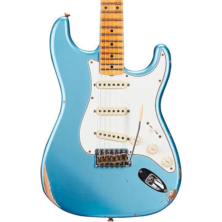 Fender Custom Shop Limited Edition Tomatillo Stratocaster Special Relic Electric Guitar Super Faded Aged Lake Placid Blue