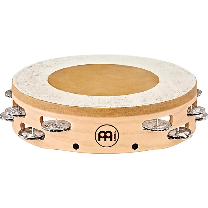 MEINL Headed Artisan Edition Tambourine with Steel Jingles 2 Row 10 in.