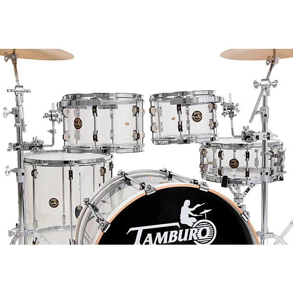 Volume Series 5 Piece Seamless Acrylic Shell Pack With 22 Bass Drum Clear