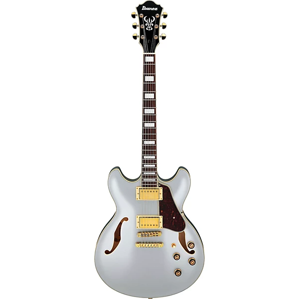 Artcore AS73G Semi Hollow Electric Guitar Moonstone Silver Flat