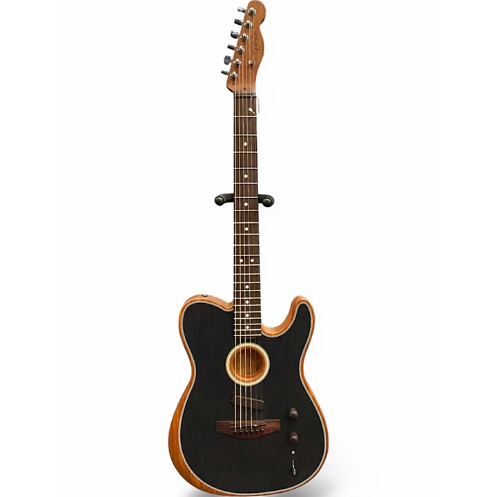 Fender Used Fender Acoustasonic Player Telecaster Black Acoustic Electric Guitar