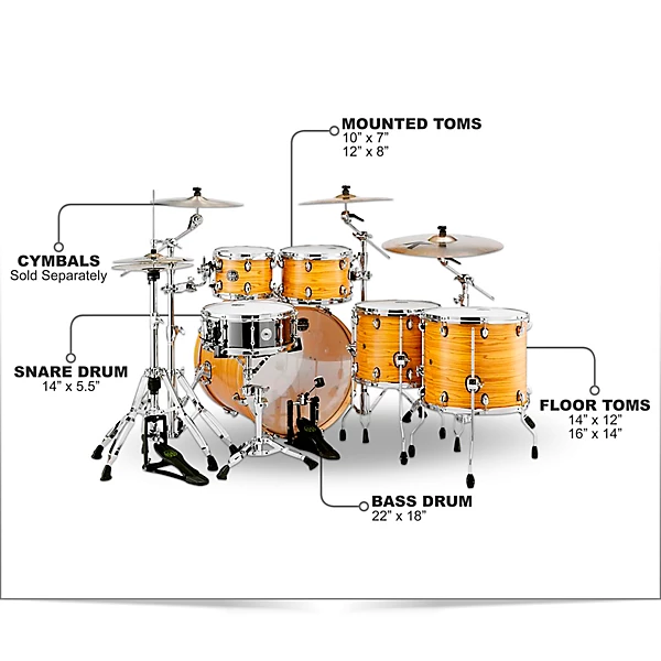 Mapex Armory Series 6 Piece Studioease Shell Pack Fast Toms Level 1 Desert Dune J04252004008000.gc