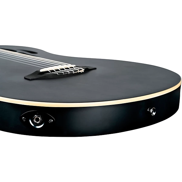 RTPSTD Left Handed Nylon String Acoustic Electric Guitar Satin Black