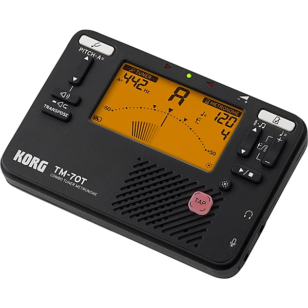 KORG TM 70 Tuner Metronome and CM 400 Contact Microphone Combo Level 1 Black M11404004001000.gc