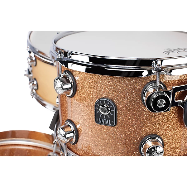 Natal Drums Cafe Racer US Fusion 22 4 Piece Shell Pack With 22 Bass Drum Level 1 Champagne Sparkle K46694004001000.gc