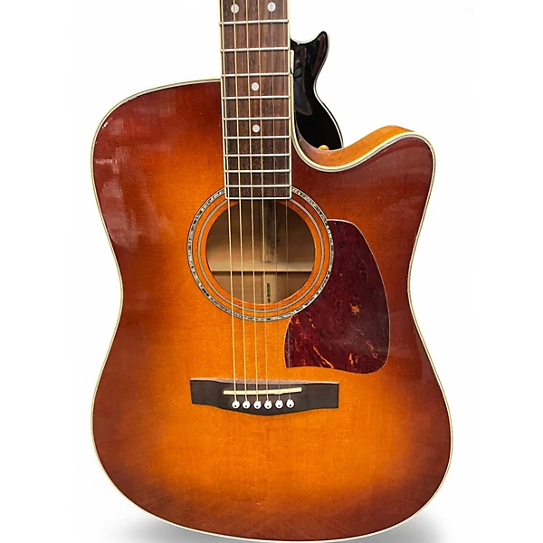Used Ibanez aw200ce Sunburst Acoustic Electric Guitar