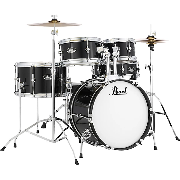 Roadshow Jr Drum Set with Hardware and Cymbals Jet Black