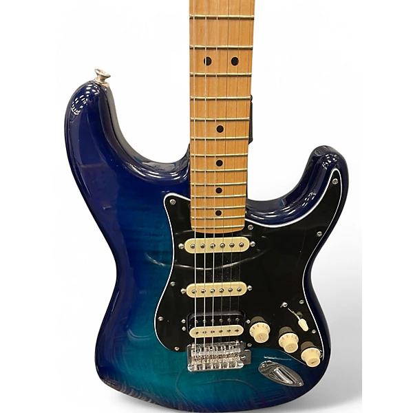 Used 2024 Fender LIMITED EDITION PLAYER STRATOCASTER HSS PLUS Blue Burst Solid Body Electric Guitar