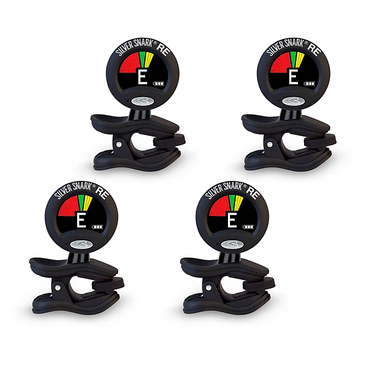 Black Silver Snark Clip On Tuner 4 Pack