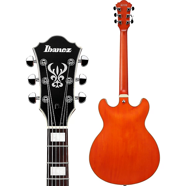 Ibanez Artcore AS73 Semi Hollow Electric Guitar Transparent Tangerine Flat