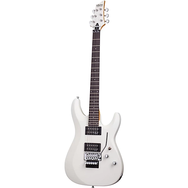 Schecter Guitar Research C 6 Deluxe With Floyd Rose Trem Electric Guitar Satin White