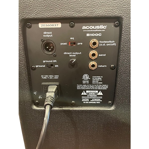 Used Acoustic b100c Bass Combo Amp