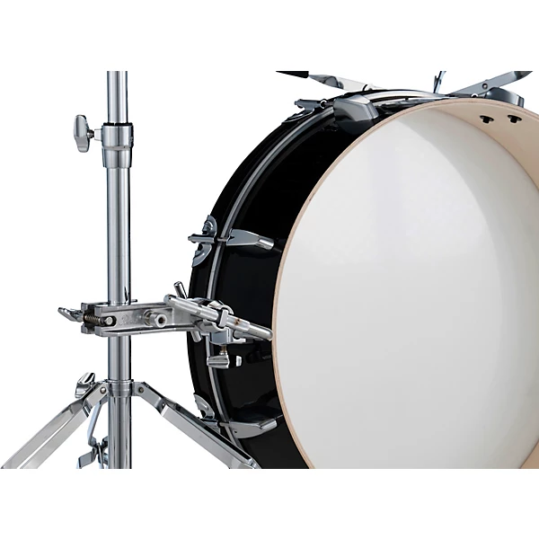 Drum Frame Playable Displayable Bass Drum with Wall Mount 20 x 5 in Jet Black