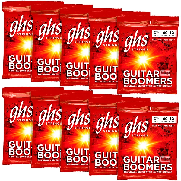 Boomers Extra Light Electric Guitar Strings 10 Pack