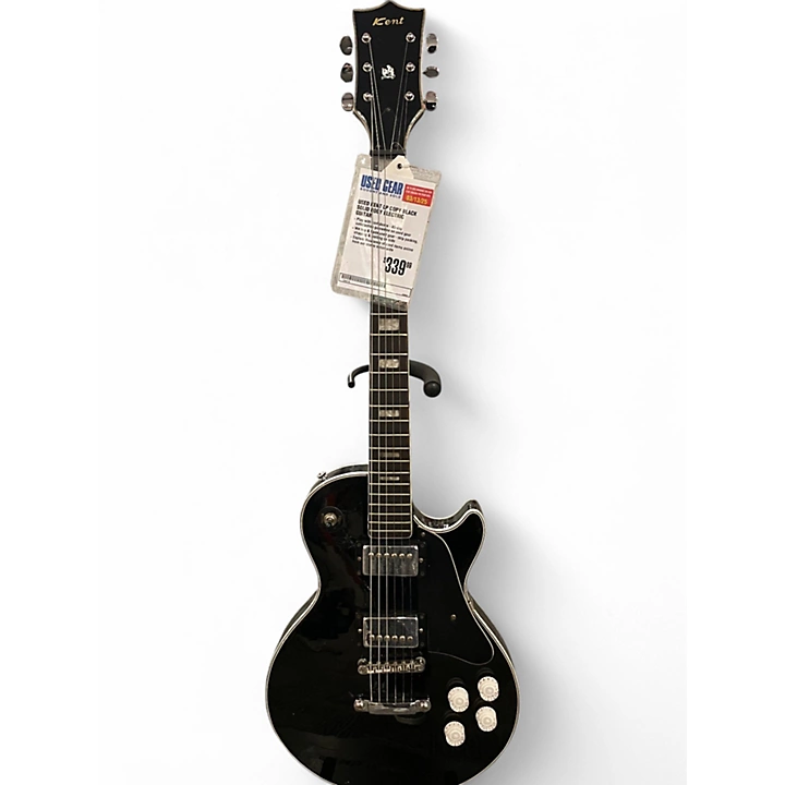 Used Kent LP Copy Black Solid Body Electric Guitar