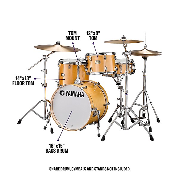 Stage Custom Birch 3 Piece Bop Shell Pack Natural Wood