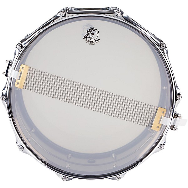 Pork Pie Big Black Brass Snare Drum With Tube Lugs and Chrome Hardware Black 14 x 6.5 in.