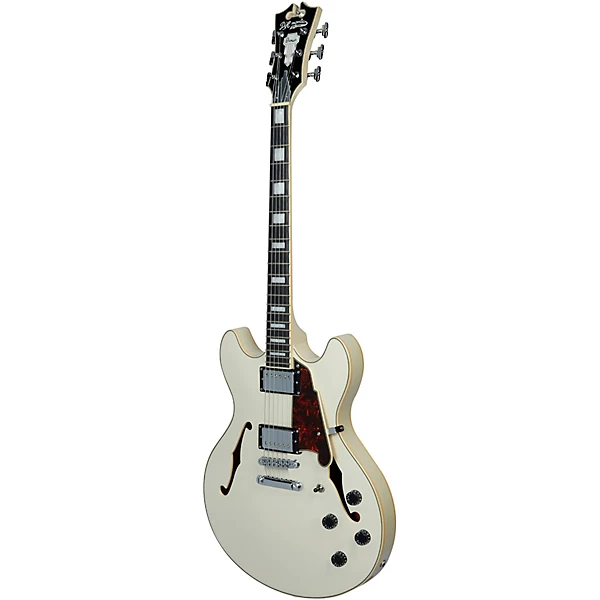 D'Angelico Premier SS Semi Hollow Electric Guitar With Stopbar Tailpiece Champagne