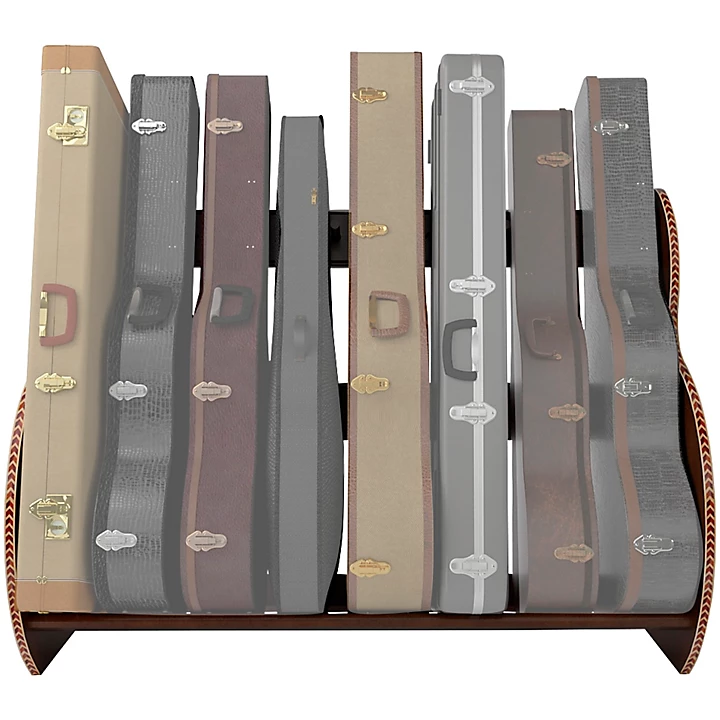 Studio Deluxe Guitar Case Rack Walnut Finish Full Size 7 9 Cases