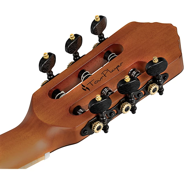 Ortega TourPlayer Deluxe Left Handed Nylon String Acoustic Electric Guitar Blue Burst