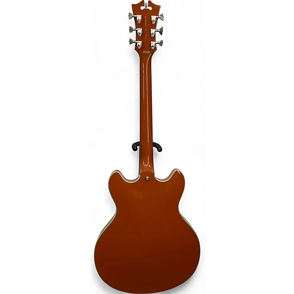 Used 2022 D'Angelico Deluxe DC LIMITED EDITION RUST Hollow Body Electric Guitar